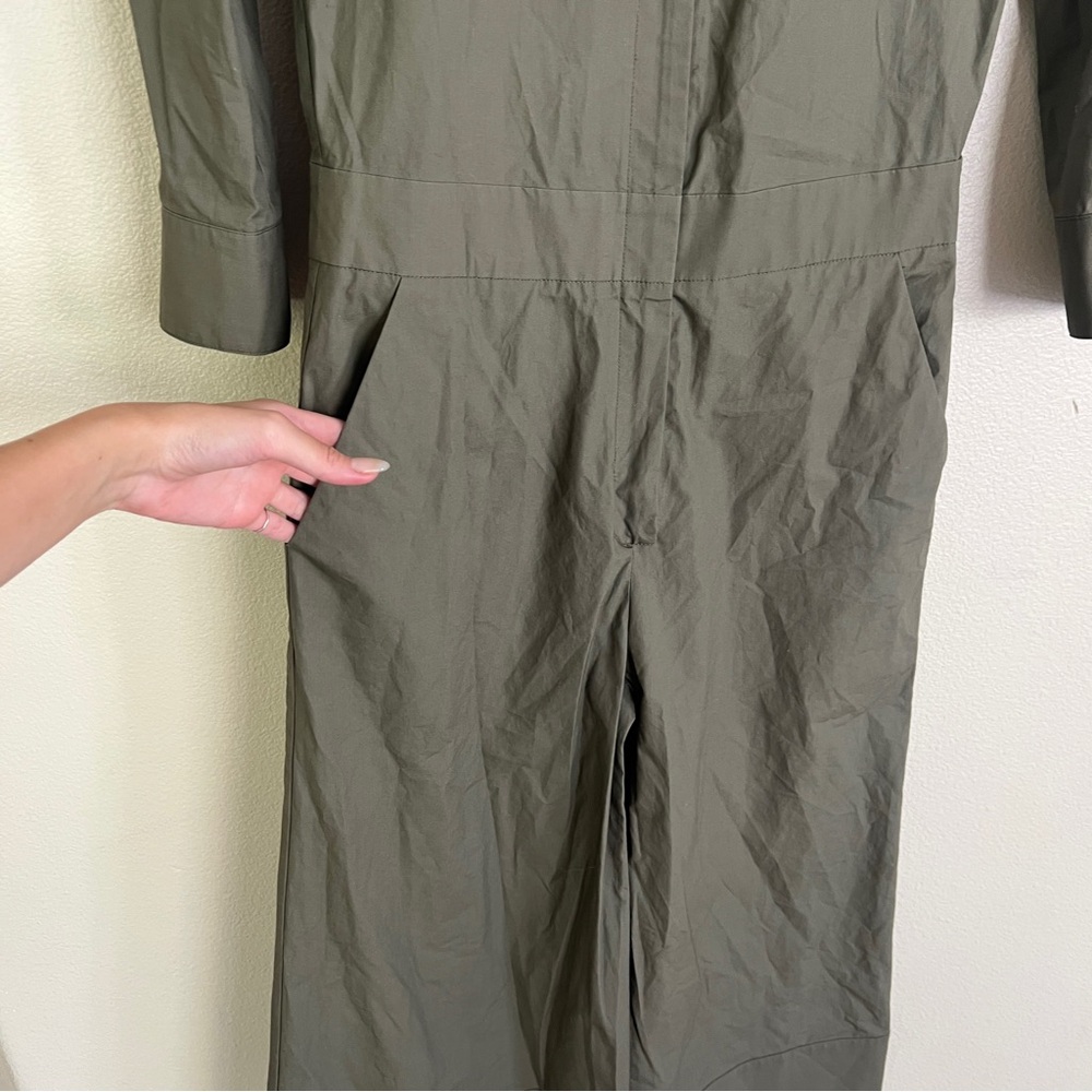 GWYN Blair Wide Leg Jumpsuit in Army Green - Picture 9 of 13